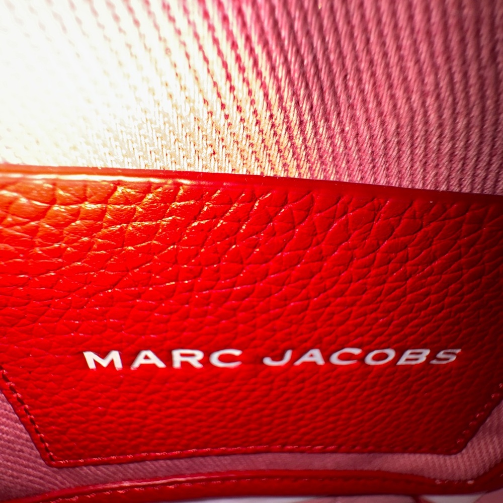 Marc Jacobs Red 'The Tote Bag' Leather Mini Tote - Picture 7 of 9